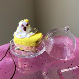 Ciondolo per telefono a forma di fantasma a forma di fetta di limone, inquietante e carino