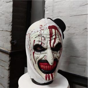 Terrifier Art Die Clownmaske Cosplay Blutige Maske Terrifier Kostümmaske Halloween Clown Erwachsene