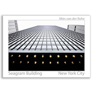 Seagram Building di Ludwig Mies van der Rohe, New York City, Architettura e belle arti, fotografia, poster, arte murale