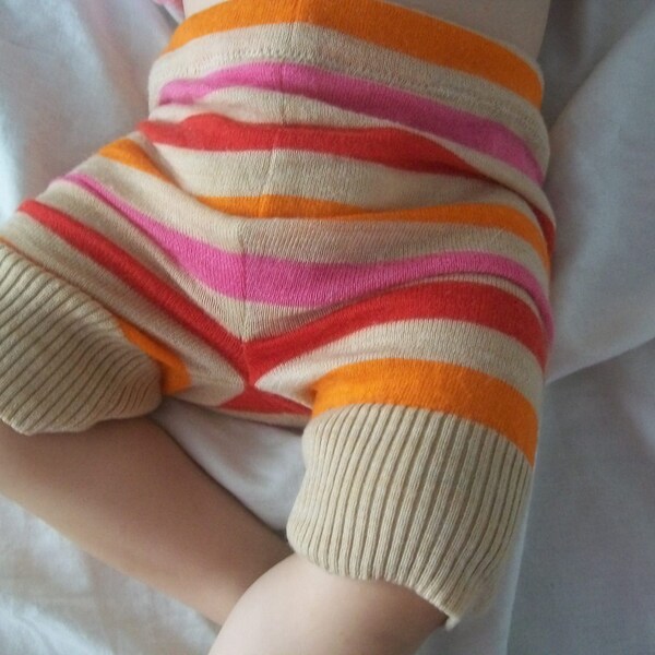 Wool Shorties "Sherbet Stripe" (S/M)