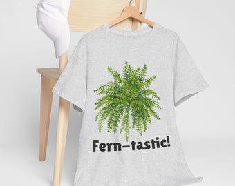 面白い植物愛好家向け T シャツ、庭師への贈り物、花のシャツ、植物のしゃれ、T シャツ「シダがいっぱい！」