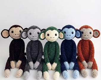 Momo Monkey Crochet Pattern, Easy Amigurumi Animal (PDF Pattern)