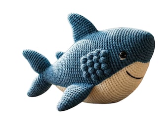Crochet Shark Amigurumi Pattern PDF, Shark Plush Toy Tutorial, Land Shark Stuffed Animal, Easy Kids Toy Pattern, Cute Shark Crochet Guide