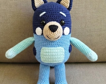 Bluey Crochet Pattern PDF, Amigurumi Bluey Pattern, Crochet Bluey Dog Pattern, Beginner Crochet Pattern, Instant Download, Bluey Plush Toy