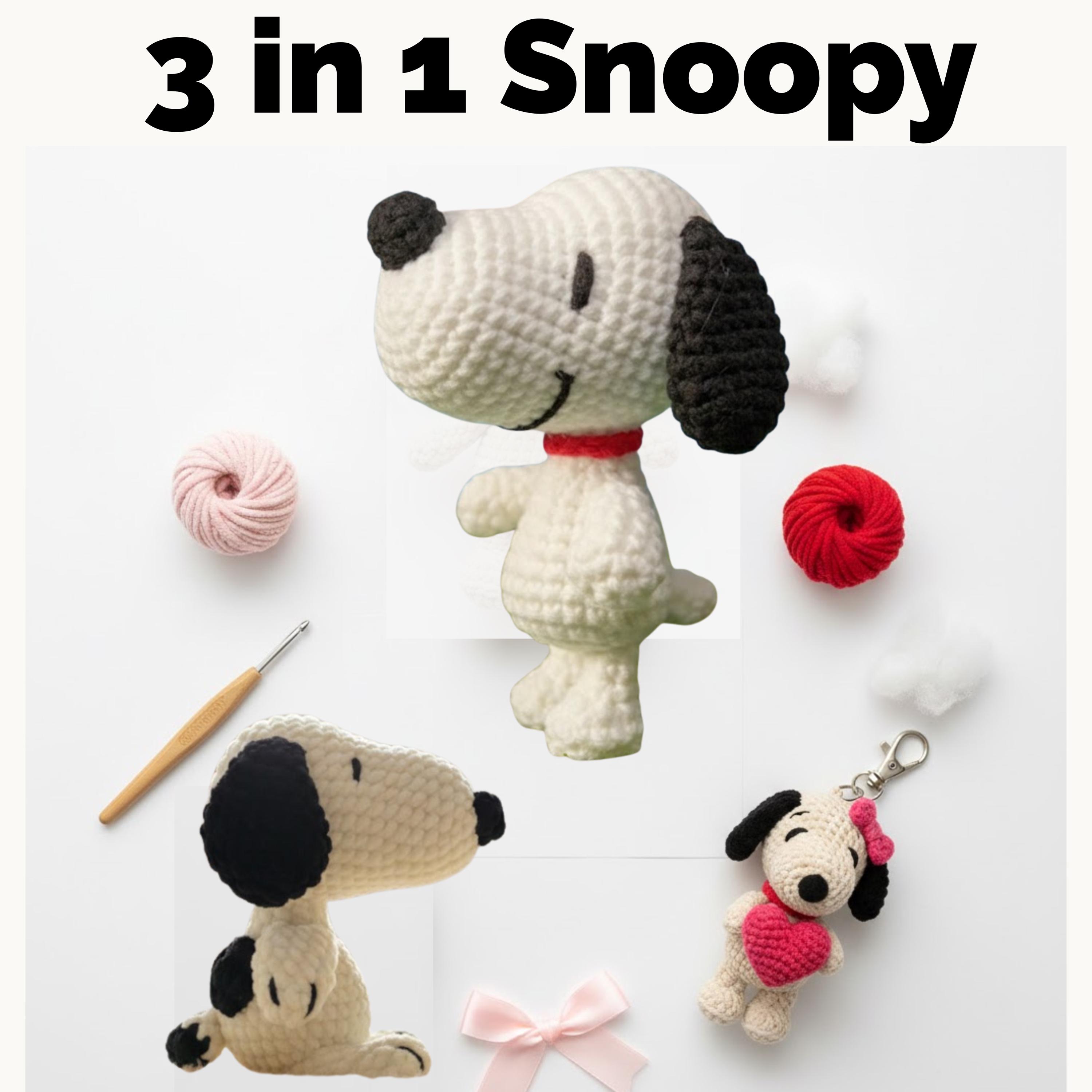 3-in-1 Snoopy Crochet Bundle