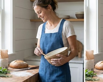 Cross Back Apron Pattern PDF | Japanese Style Pinafore Sewing Pattern | Easy Criss Cross Apron Pattern for Women | Linen Apron PDF Pattern