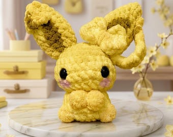 Sylveon Crochet Pattern PDF, Pokemon Amigurumi Pattern, Kawaii Crochet Plush, Instant Download, Pokemon Crochet Pattern Gift