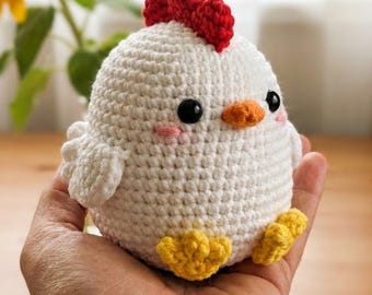 Amigurumi Chicken Crochet Pattern – Easy Plushie Tutorial (PDF Download)