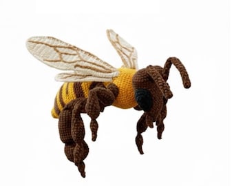 Amigurumi Honey Bee Crochet, Realistic Bee Doll (PDF Pattern