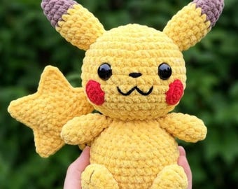 Pikachu Crochet Pattern PDF, Amigurumi Pikachu Pattern, Easy Crochet Toy Pattern, Pokemon Crochet, Cute Plush Digital Pattern