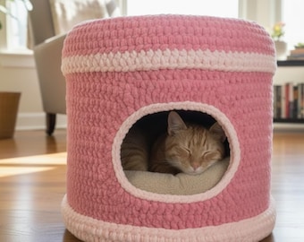 Crochet Cat House Pattern, Easy DIY Pet Bed (PDF Pattern)