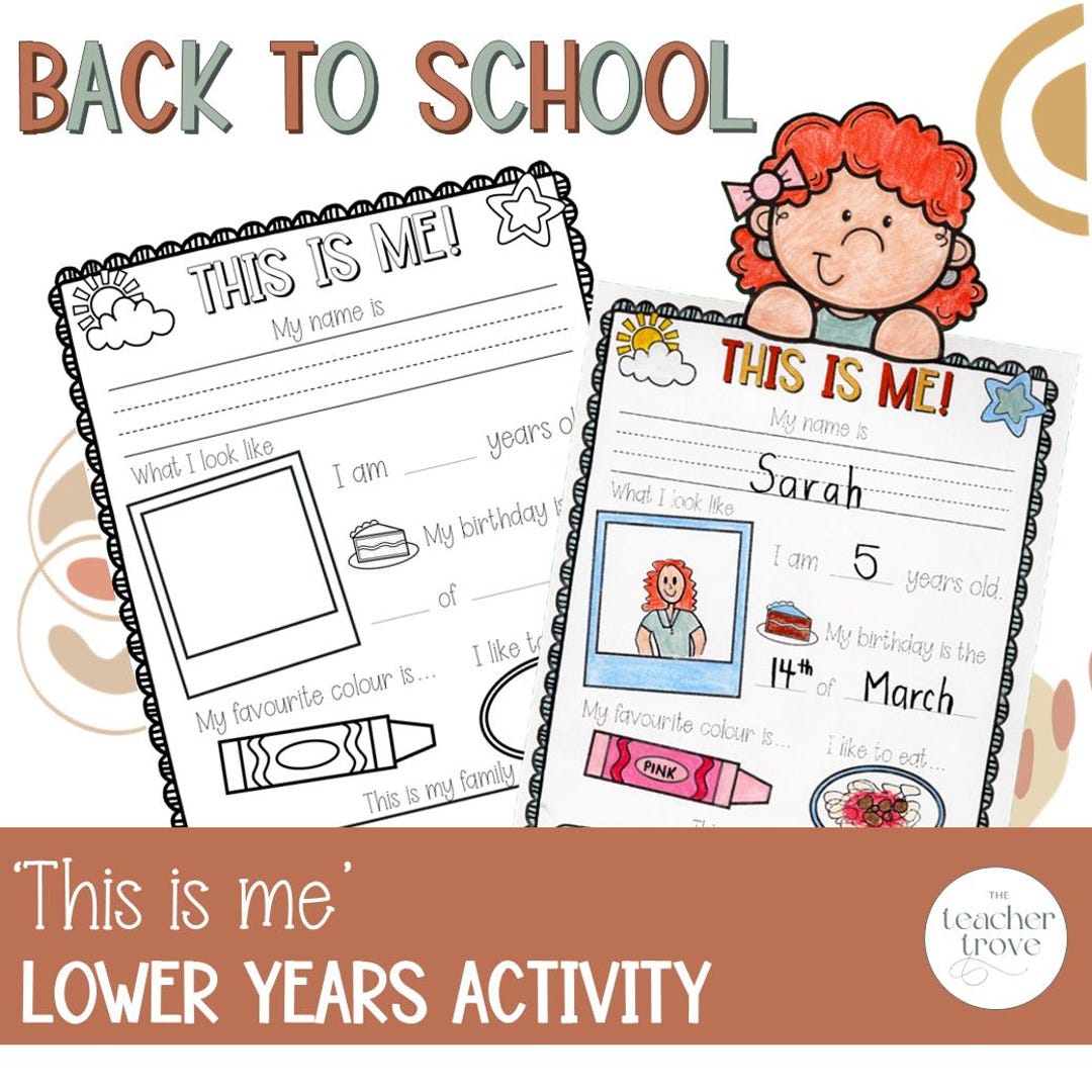 This is Me Student Worksheet – Printable Back to School Activity for ...