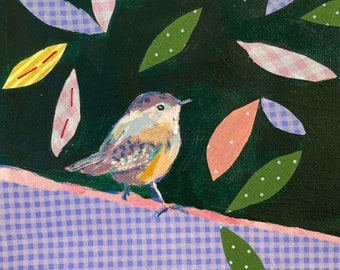 Little Wren: Mixed Media Bird