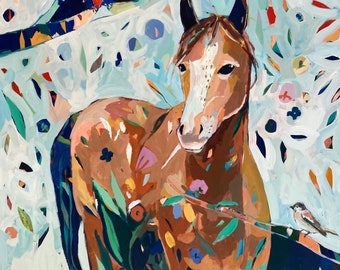 Something New: Large Horse Painting