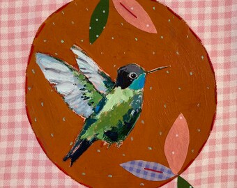 Good Day: Mixed Media Hummingbird