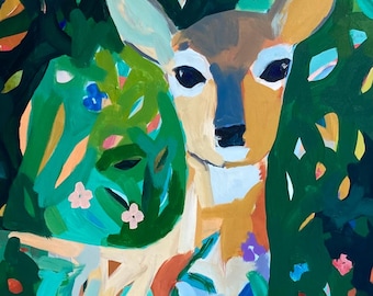 Space to Grow: Original Doe Painting