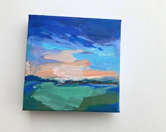 Spring Sunset: Small Painting