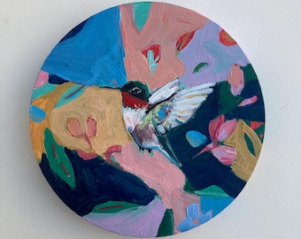 Small Hummingbird Painting: Sweet Friend