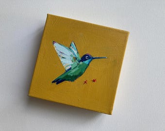 Hummingbird: Small Yellow Painting
