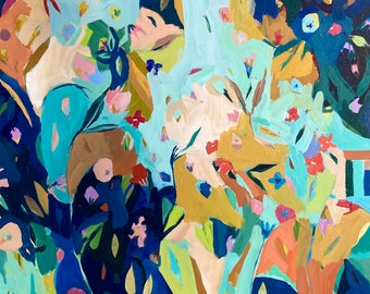 Hope Abounds, Large Abstract Floral Painting