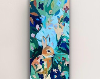 Little Bunny: Original 12x24 Painting
