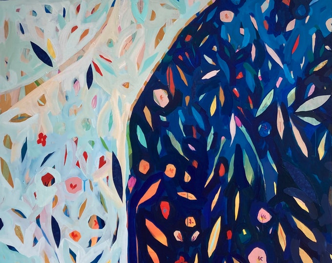 Featured listing image: The Light Shines Through: Large Abstract Floral
