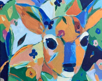 Among the Leaves: Doe Painting