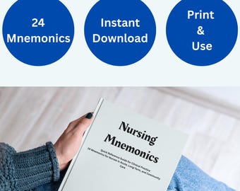 Nursing Mnemonics Study Guide PDF | Clinical Cheat Sheet for Nurses & Students | Med Surg ICU Exam Prep Printable