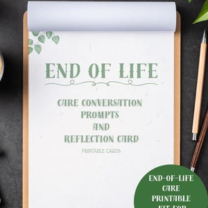 Zorgvragen bij het levenseinde, reflectiekaarten voor verpleegkundigen, toolkit voor palliatieve gesprekken, communicatiebladen hospice, afdrukbaar comfortjournaal