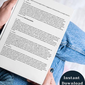 May include: A white book with text and a black circle with the words "Instant Download pdf". The book is held by a person with dark nail polish. The text on the book describes a medical scenario.