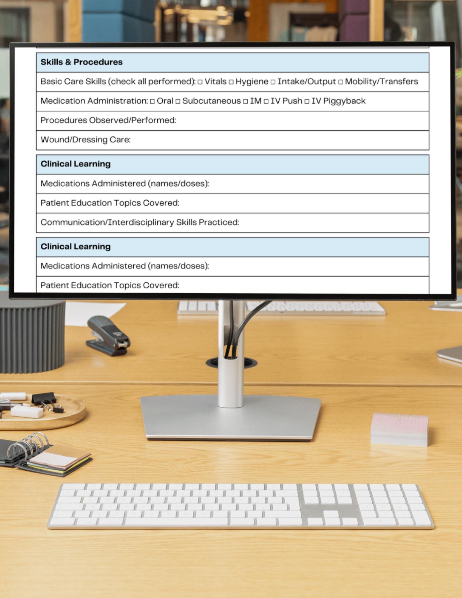 Ncva Rotation Tracker Clinical Rotation Log Printable, Nursing Student Clinical Log Sheet PDF ...