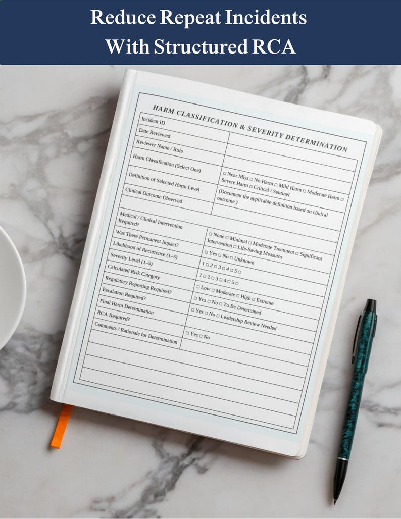 Root Cause Analysis Template for Healthcare | RCA Investigation Toolkit ...