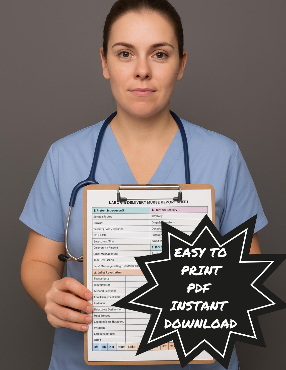 Editable OB Nurse Report Sheet, L&D Nurse Shift Handoff, Mother Baby ...