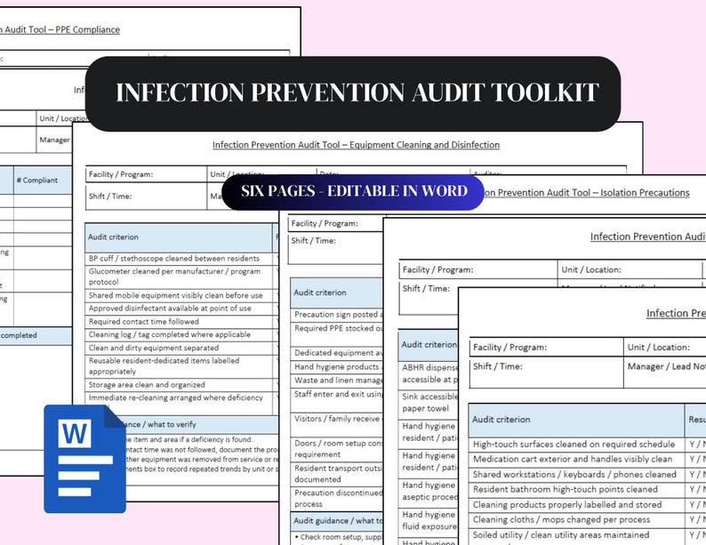 Infection Prevention Audit Toolkit for Nurse Managers and Director of ...