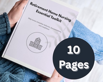 Kit de herramientas para enfermería en residencias de ancianos, paquete de formularios digitales de 10 páginas para enfermeras registradas, enfermeras practicantes registradas, trabajadores de apoyo personal, planificador de turnos, rastreador de medicamentos, registro de atención y gerente de unidad.