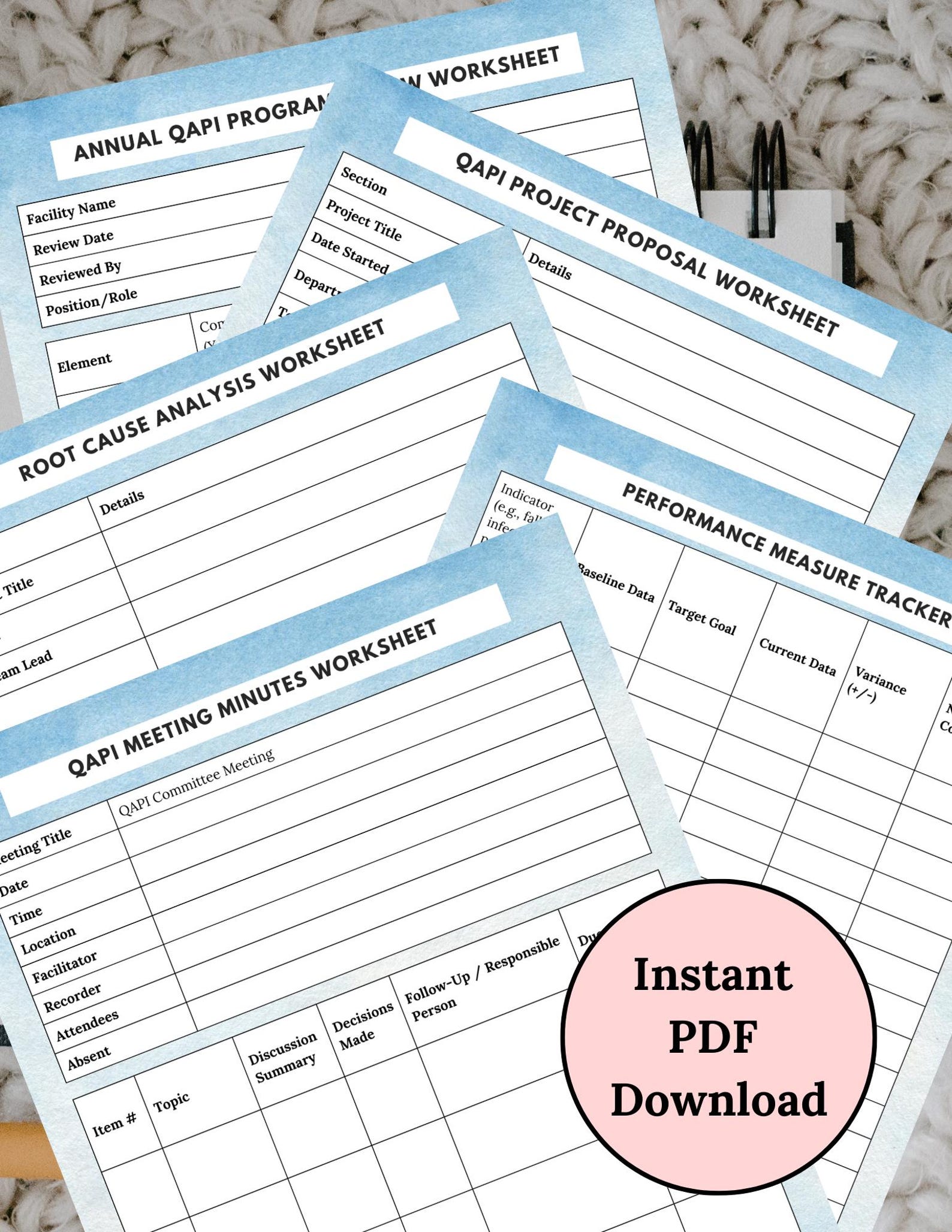 Quapi Examples QAPI Worksheet Toolkit, Long Term Care Forms, Nursing Home Compliance ...