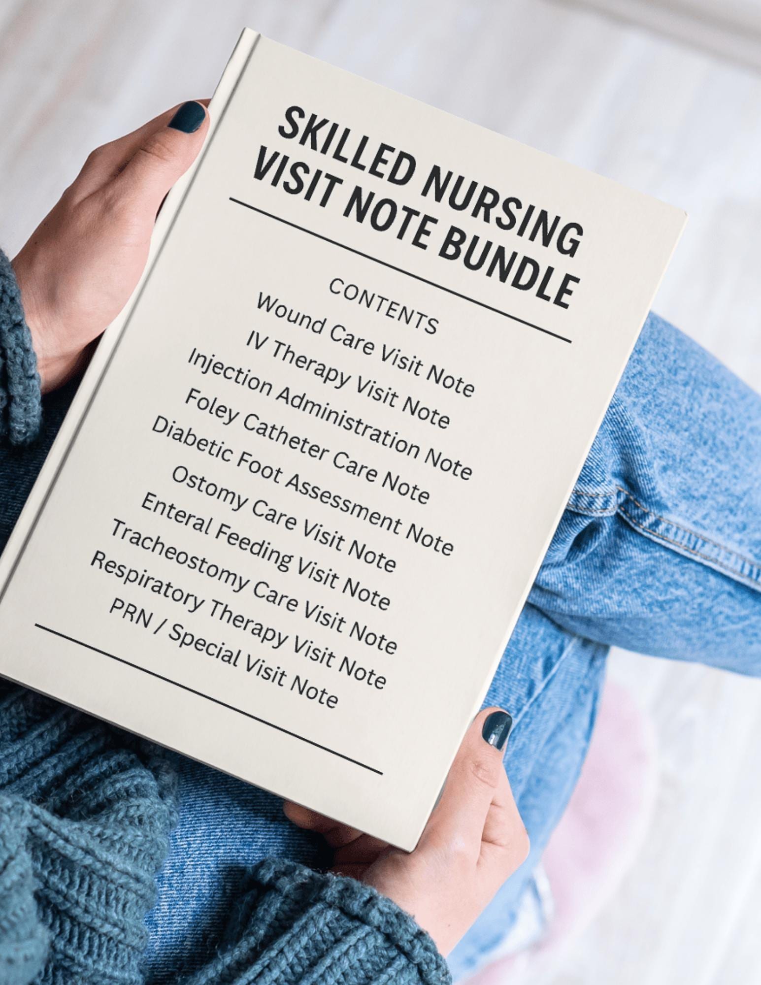 Home Health Nurse Documentation Template, Editable Printable SNF