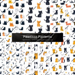 Pawtisse Patterns - Commercial Use | Seamless Pattern | Digital Paper | Digital Download | Repeat Pattern | Digital Prints