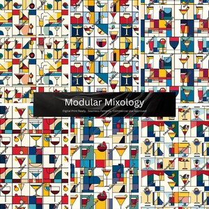 Modular Mixology - Commercial Use | Seamless Pattern | Digital Paper | Digital Download | Repeat Pattern | Digital Prints