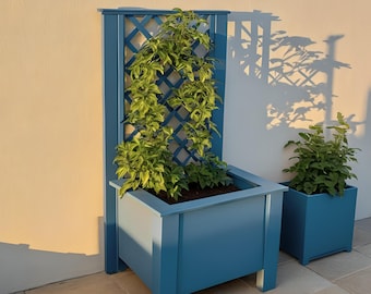 Planter Box with Trellis DIY Plan – Raised Garden Bed Woodworking PDF