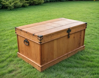 Plans du coffre de rangement en bois : commode de style antique rustique, plans de menuiserie (téléchargement PDF)