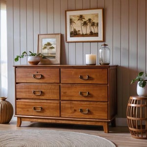 DIY 6 Drawer Dresser Plans [Plywood Dresser, Bedroom Dresser, Farmhouse Wooden Dresser, Chest of Drawers Kids Dresser, Bedroom Dresser]