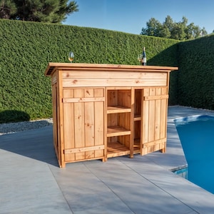 DIY outdoor bar build plan, Kitchen storage table PDF plan , PDF Step by step Instructions