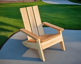 Adirondack Chair Plan: Outdoor Gartenmöbel, Holzbearbeitungs-Pläne (PDF Download)
