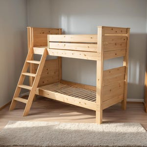 Bunk bed build plans, wood bunk bed plans,  Bed With Stairs Plan, Woodworking Plans, Bunk bed with ladder, Bed plan, Step by step Build Plan