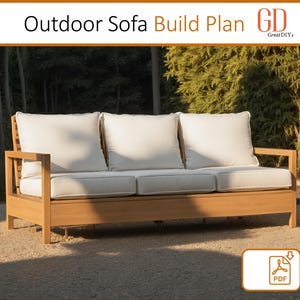 DIY Outdoor Sofa Build Plan: Woodworking Plans (PDF File)