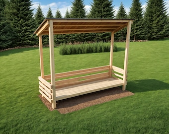 DIY Firewood Shed Plan: Outdoor Lumber Storage (8'x2'x7')