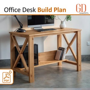 Office desk plans -diy office desk- Woodworking Plans- DIY Build Plans For wooden Desk, DIY plans, Patio Furniture plans, PDF File