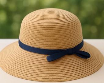 Foldable Straw Sun Hat, Summer Beach Vacation
