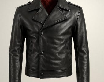 80年代 LEE TREVOR ブラックバイカーレザージャケット - Etsy 日本